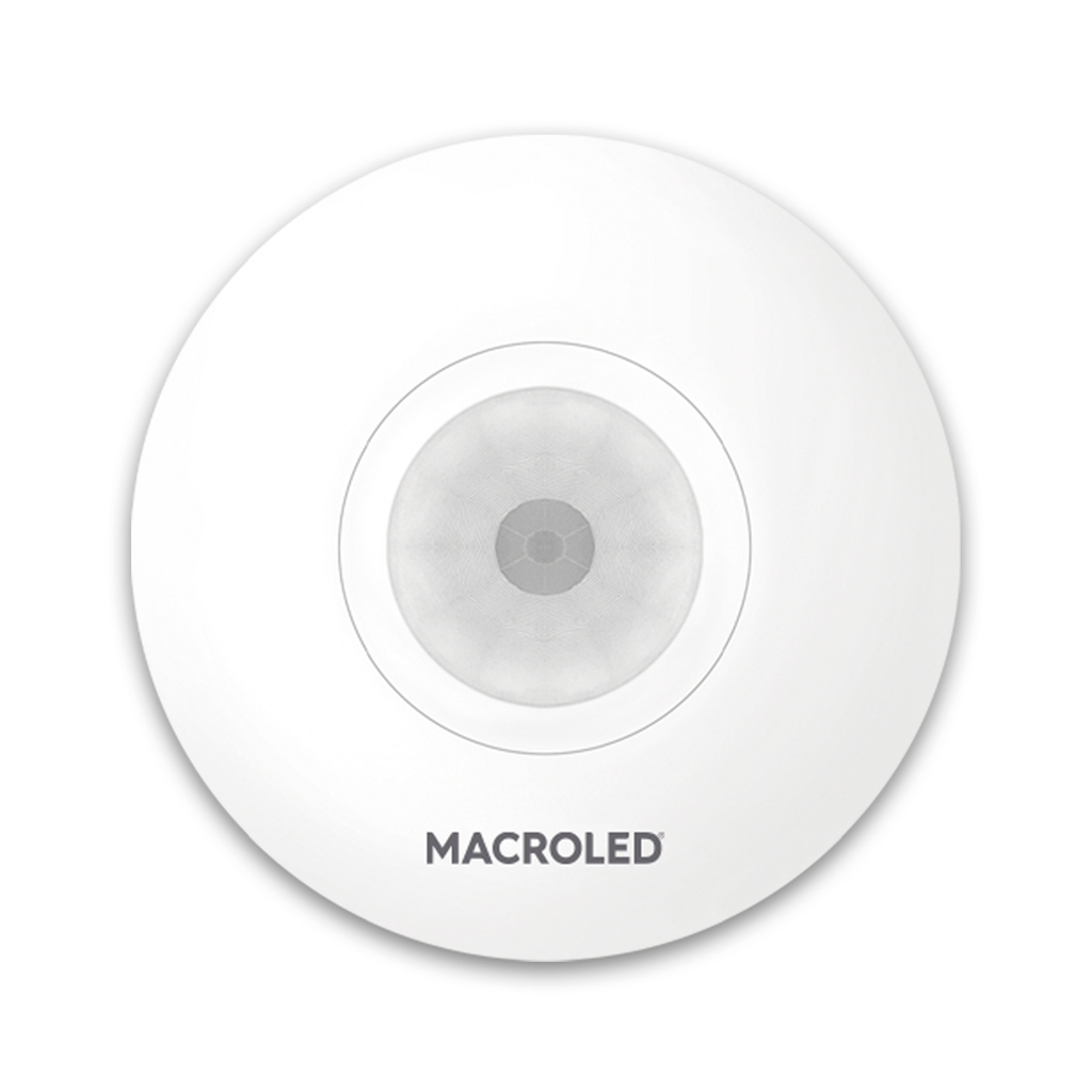 SENSOR DE MOVIMIENTO TECHO MACROLED 220-240VAC 1200W MAX, 6MTS DE ALCANCE, 360°