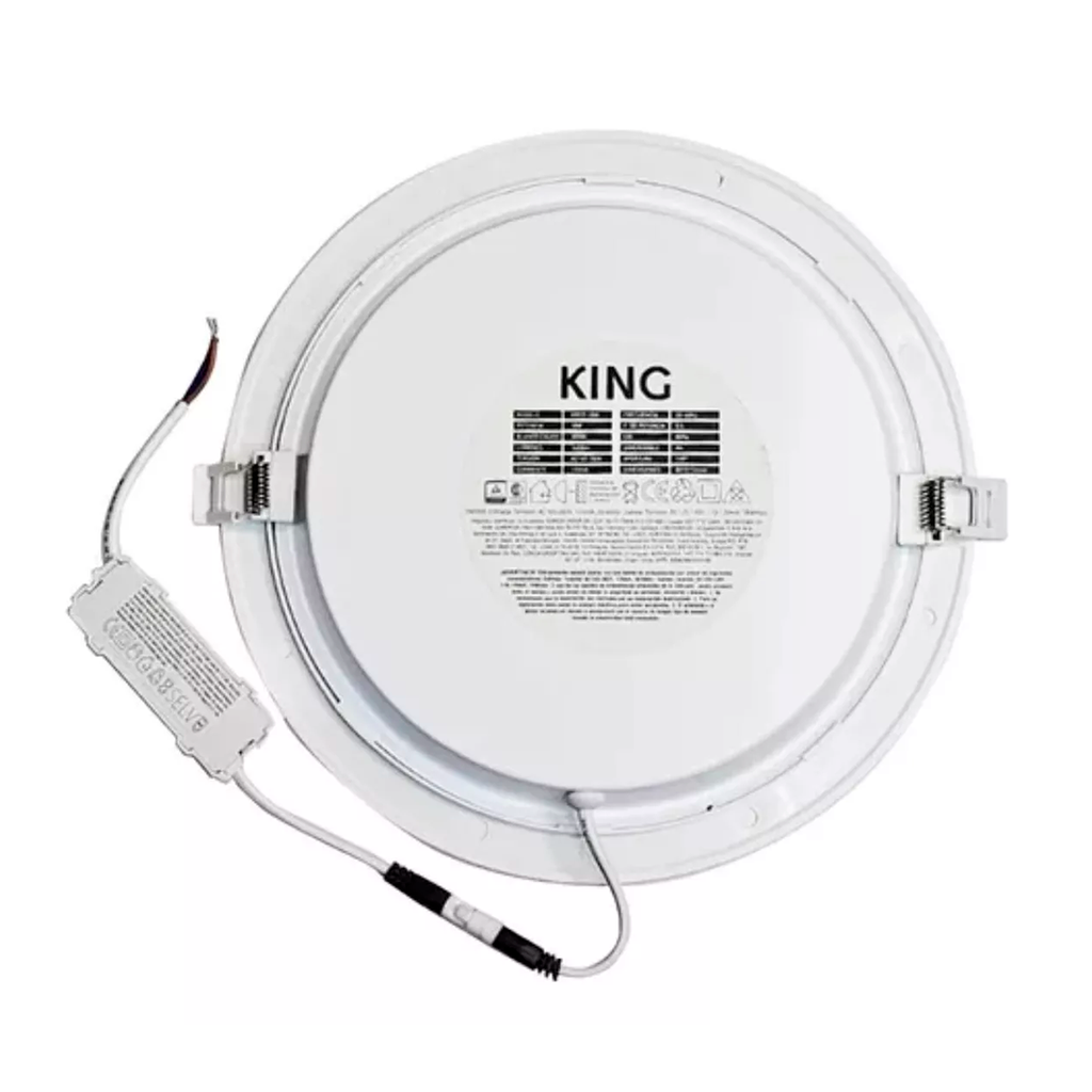 DOWNLIGHT CIRCULAR EMPOTRABLE KING 12W 100-240VAC LUZ CÁLIDA 3000K