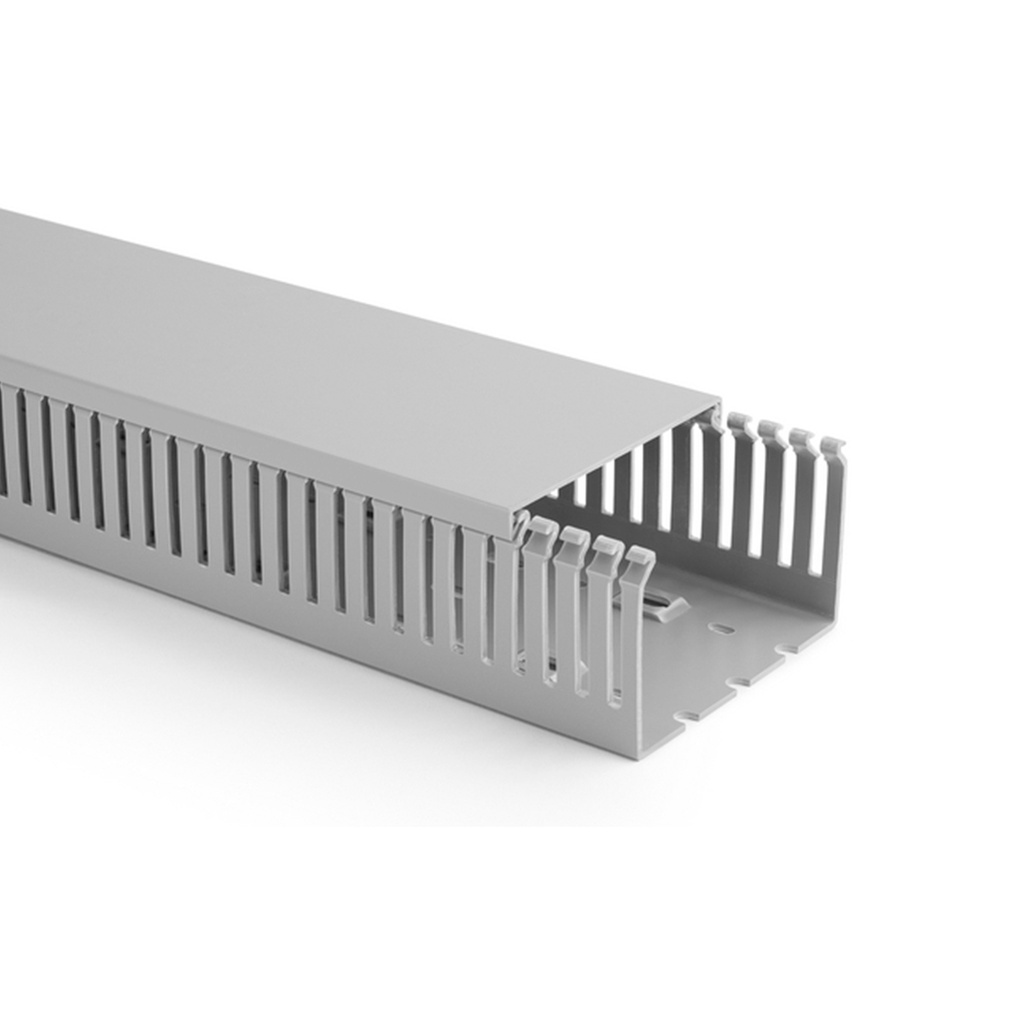 Canaleta Ranurada 80Hx100Ax2000L MM Color Gris