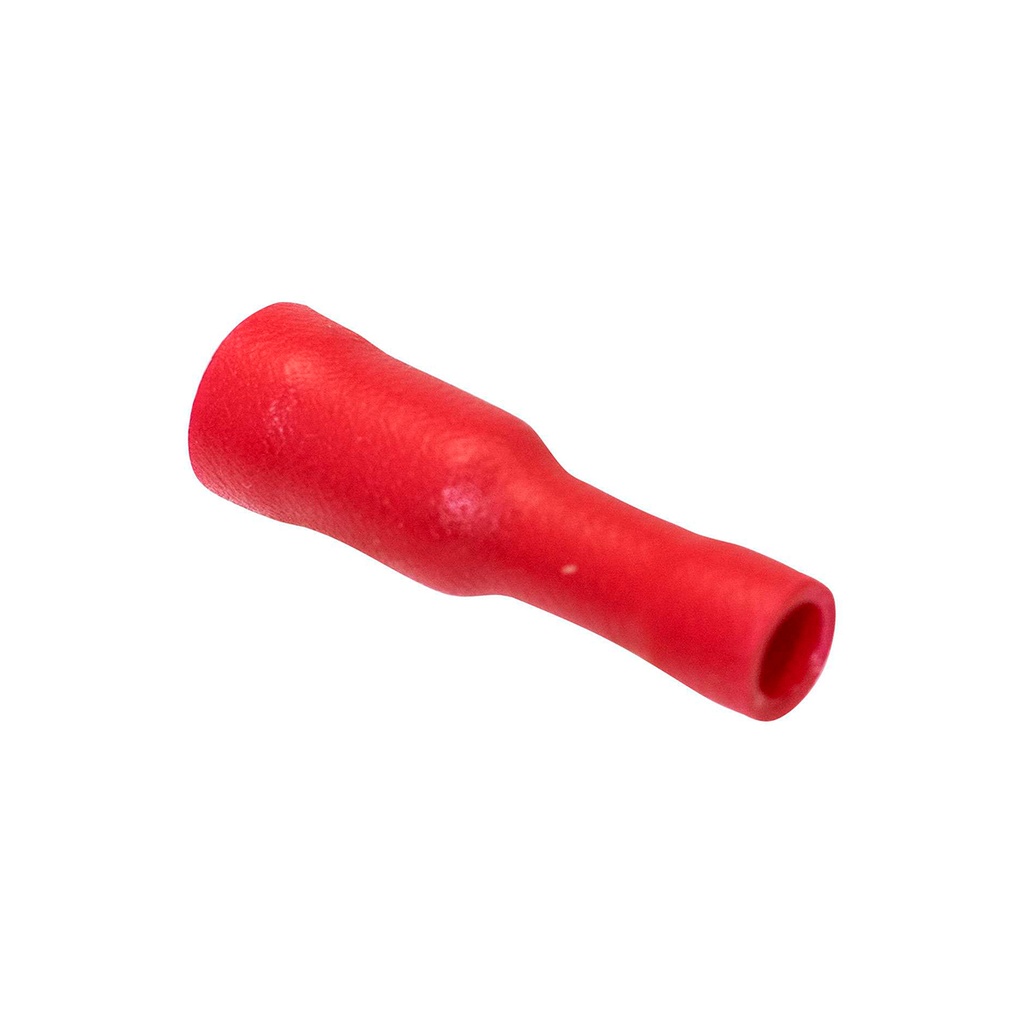 Terminal Hembra Tipo Bala Aislado – 16-22 AWG Rojo (100 und)