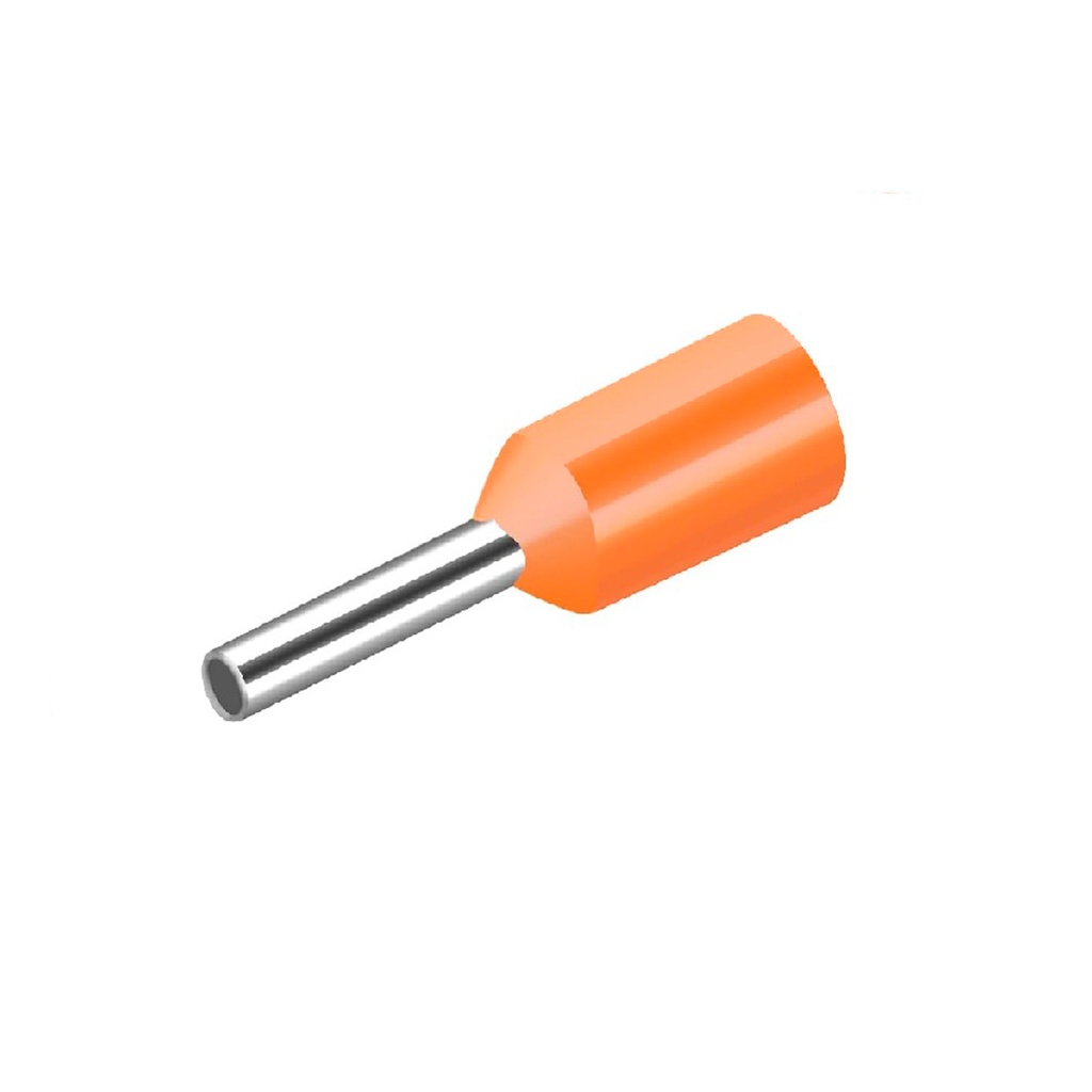 Terminal Sobremoldeado Simple – 22 AWG Blanco (100 und)