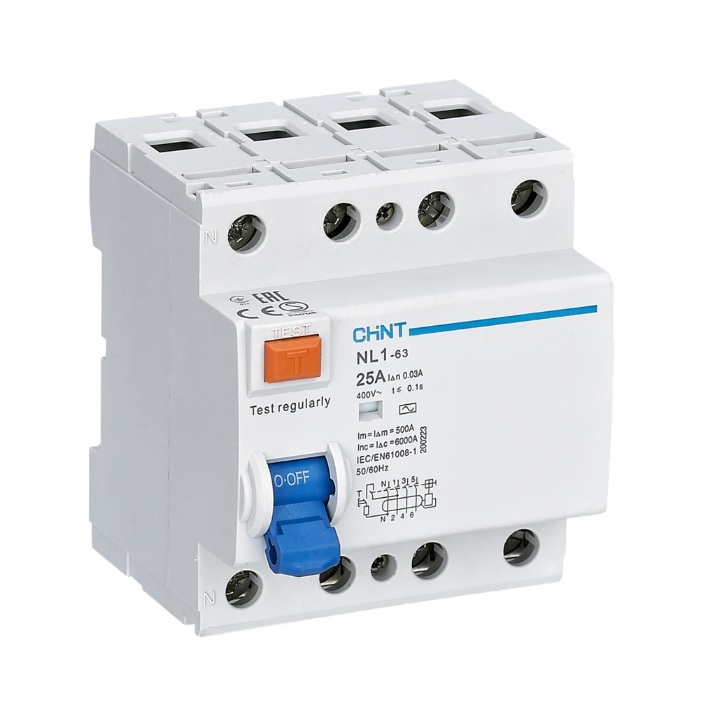 INTERRUPTOR DIFERENCIAL, 4P, 25A, 30mA, TIPO A-SI (SUPER INMUNIZADO)