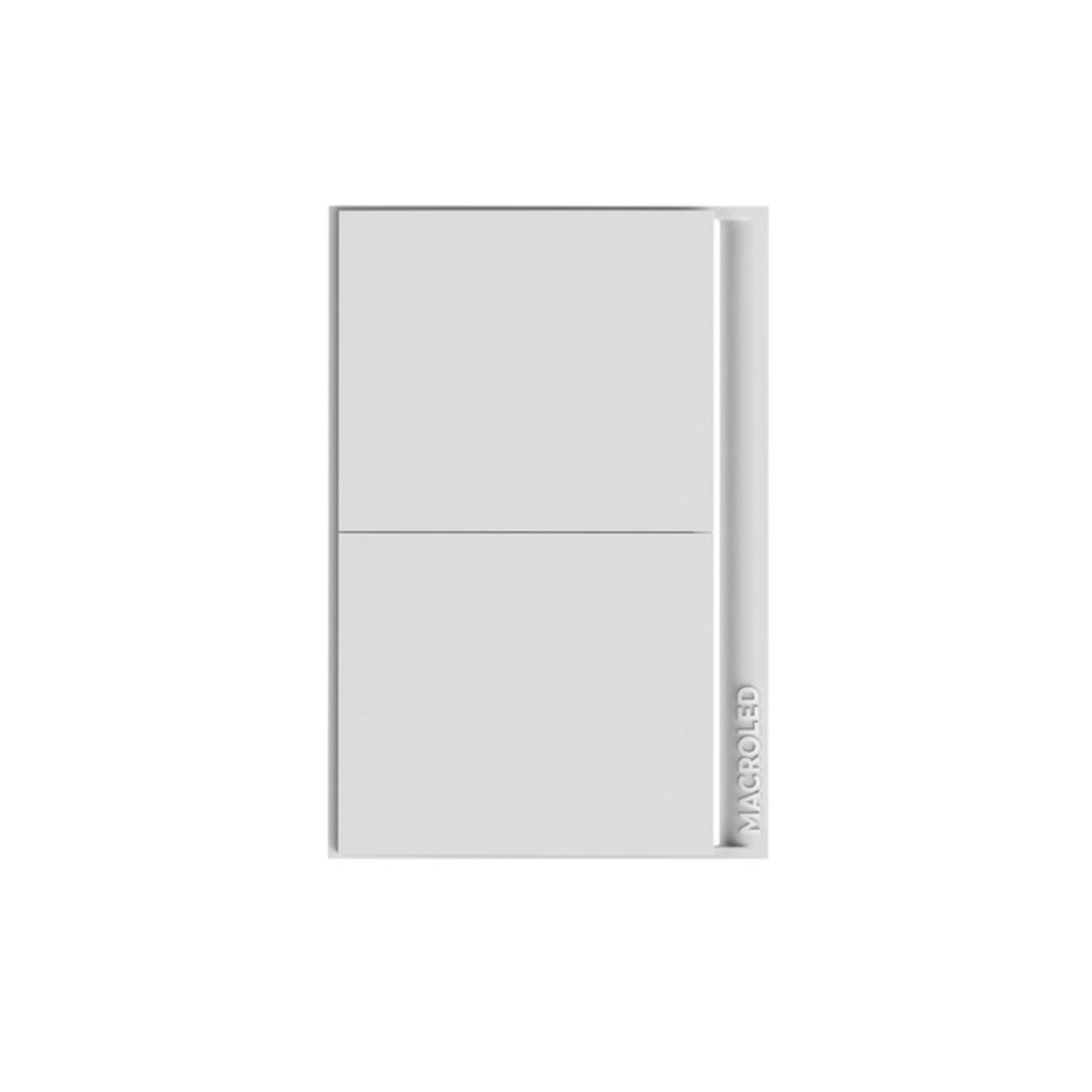 PLACA INTERRUPTOR TECLA SMART BLANCO 2 PULSADORES CANAL 90-250VAC MAX 10A CON CAPACITOR (NUEVO CODIGO).