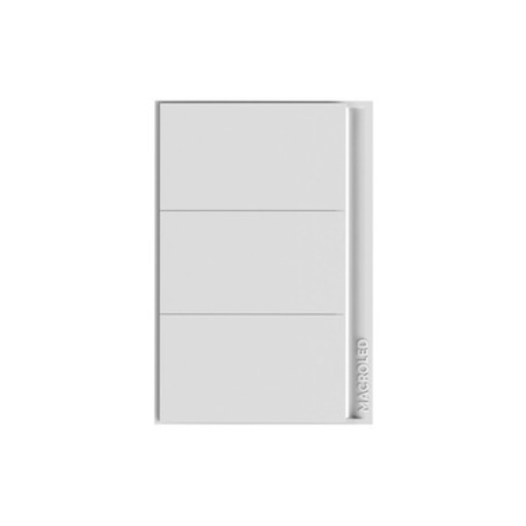 PLACA INTERRUPTOR TECLA SMART BLANCO 3 PULSADORES CANAL 90-250VAC MAX 10A CON CAPACITOR (NUEVO CODIGO).