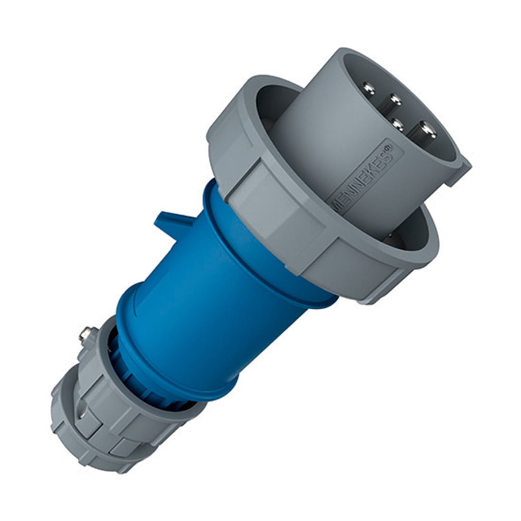 ENCHUFE IND AEREO 3P+T 32A 230V AZUL 9H IP67 3844