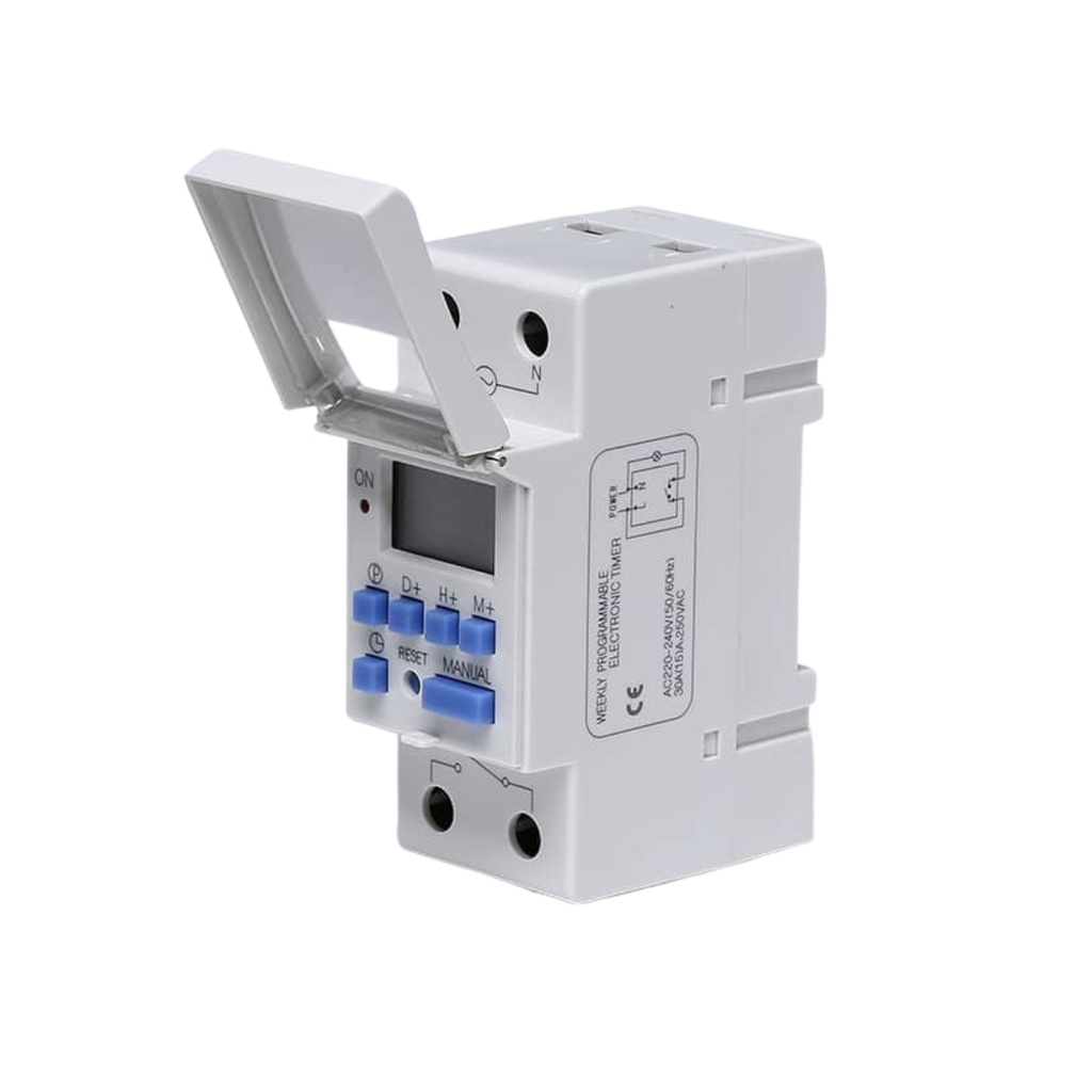Interruptor Horario Digital 30A 230Vac 1 canal 1NA 20 programaciones