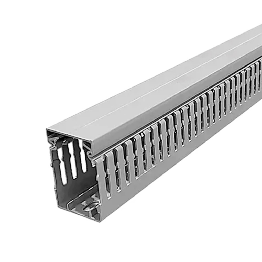 Canaleta Ranurada 80Hx40Ax2000L MM Color Gris