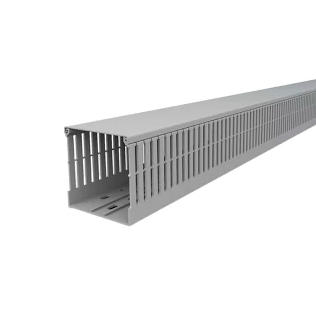 Canaleta Ranurada 80Hx60Ax2000L MM Color Gris