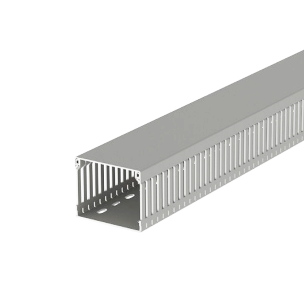 Canaleta Ranurada 80Hx80Ax2000L MM Color Gris