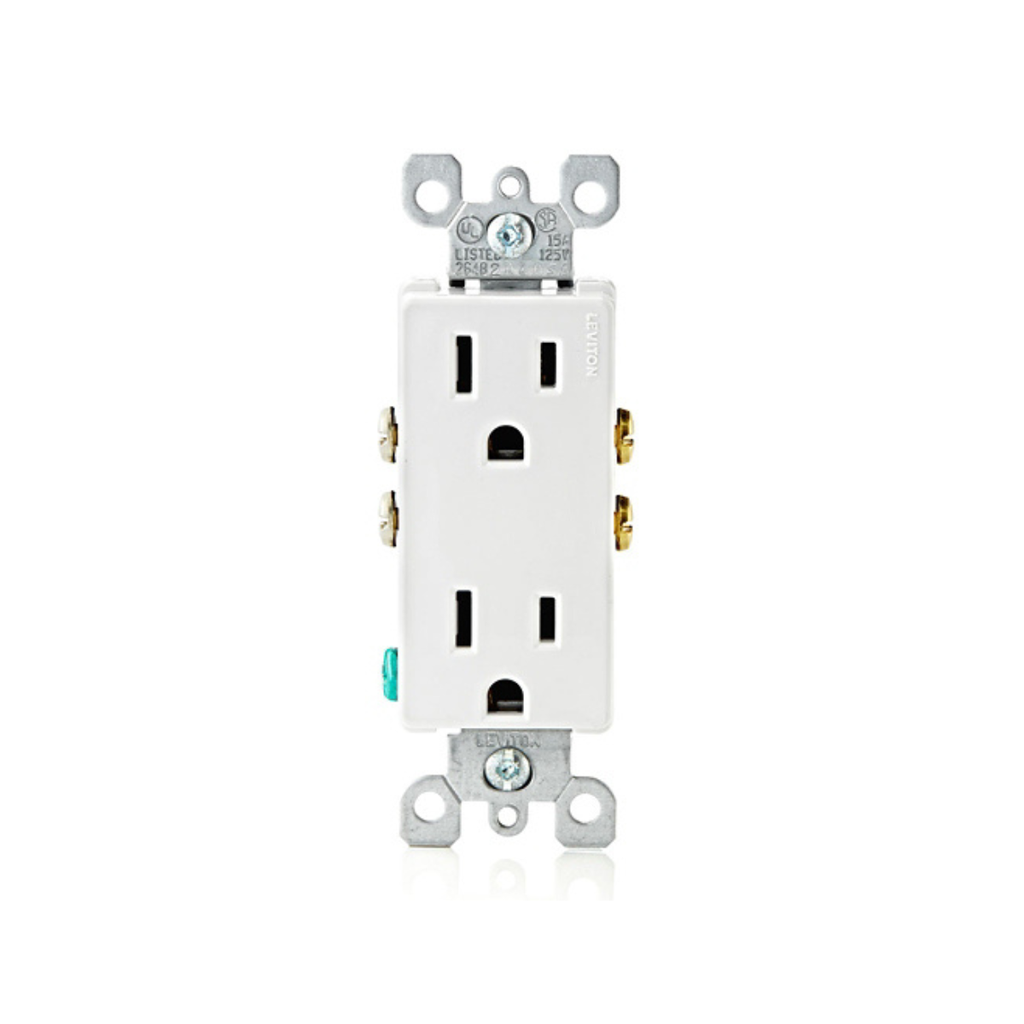 TOMA DOBLE EMPOTRABLE DECORA 2X15A L/T 125V BLANCO