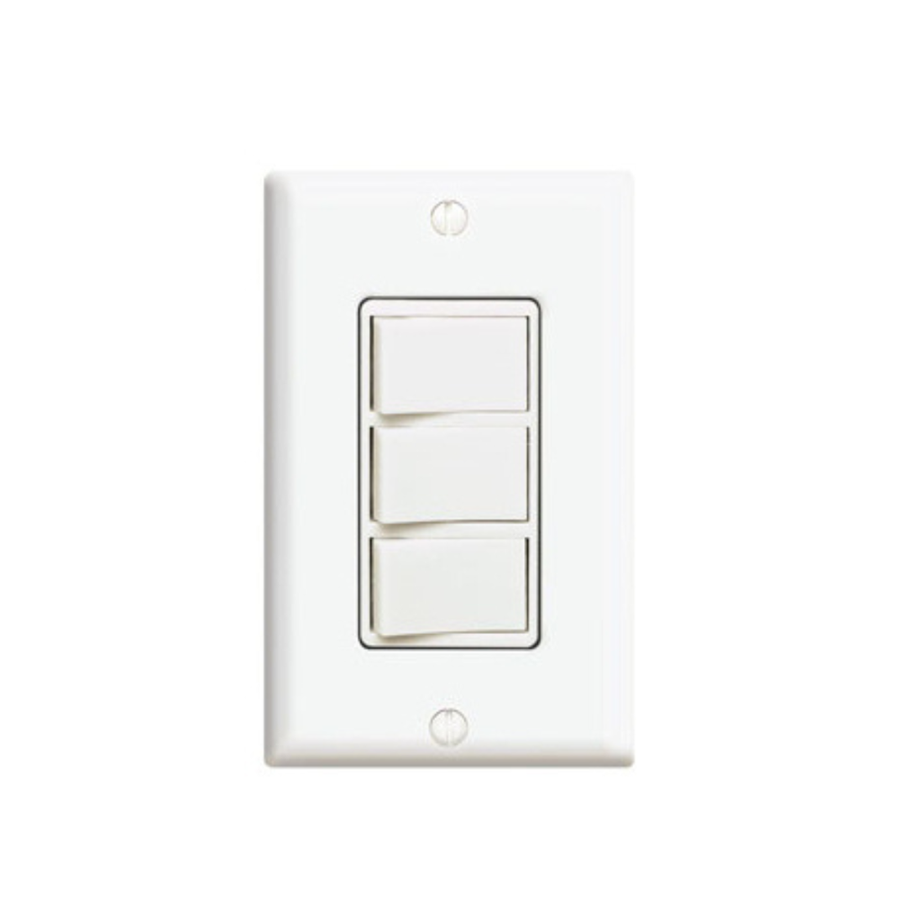INTERRUPTOR TRIPLE DECORA 15A 250V BLANCO