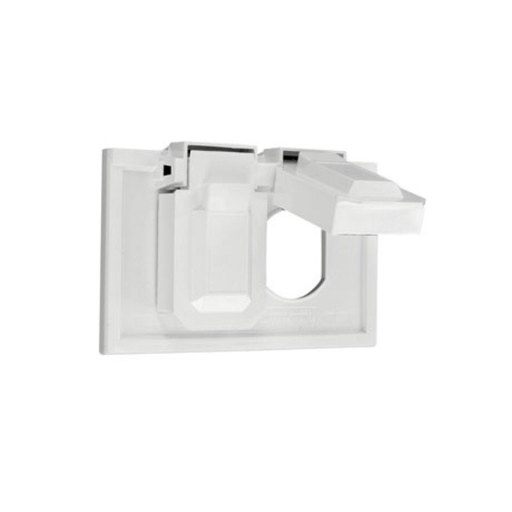 PLACA DOBLE HERMETICA HORIZONTAL NYLON BLANCA