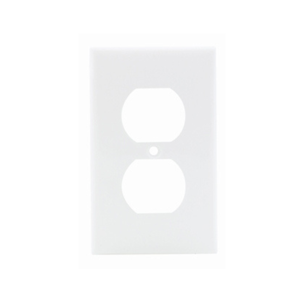 PLACA DOBLE NYLON P/TOMACORRIENTE BLANCA
