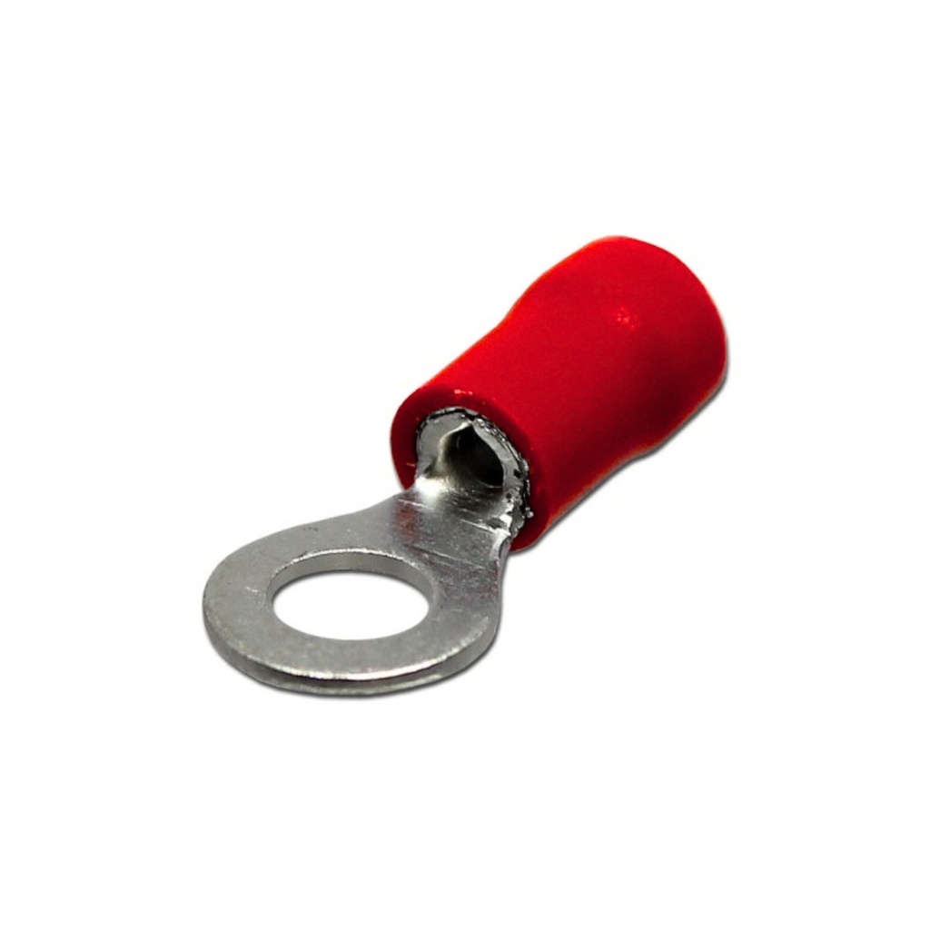 Terminal Ojal Aislado Ø 5/16&quot; – 16-22 AWG Rojo (100 und)