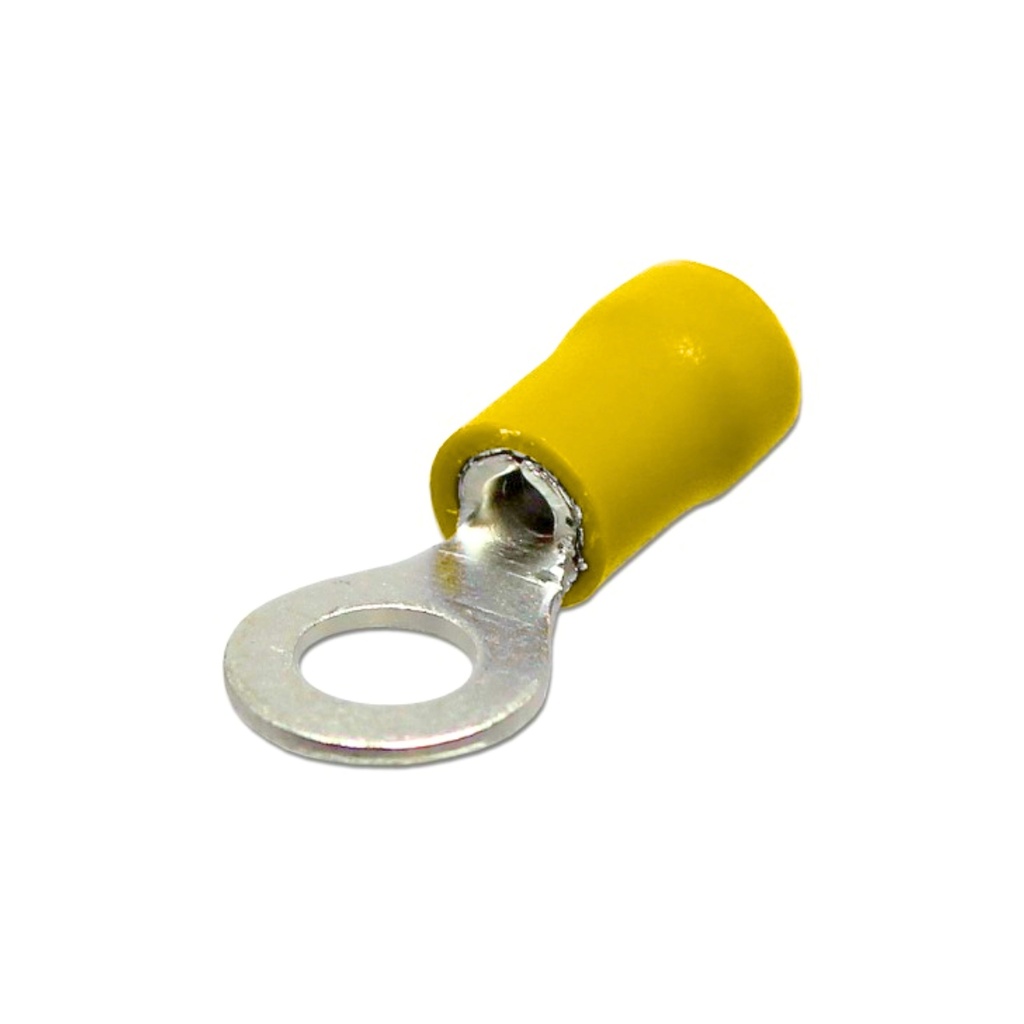 Terminal Ojal Aislado Ø 1/8&quot; – 10-12 AWG Amarillo (100 und)