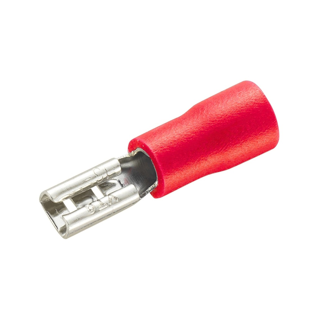 Terminal Hembra Aislado – 16-22 AWG Rojo (100 und)