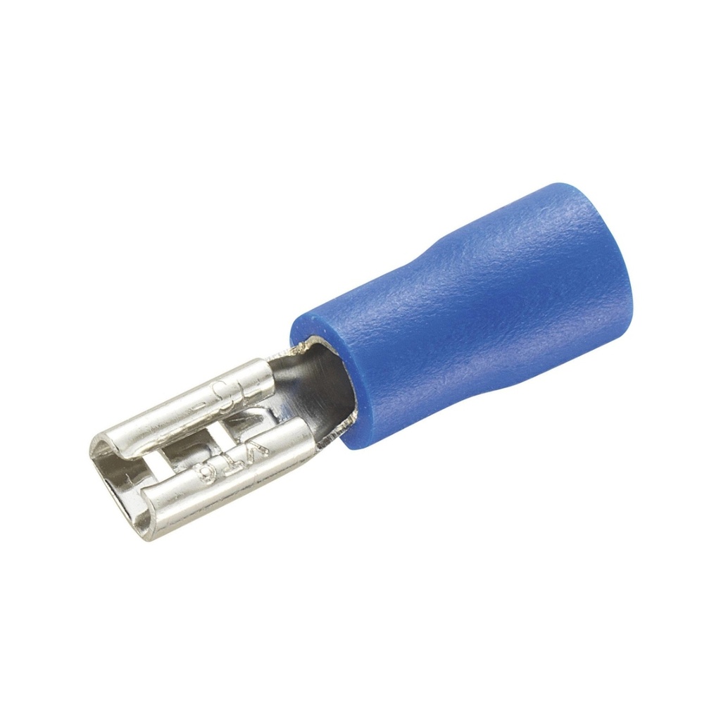 Terminal Hembra Aislado – 14-16 AWG Azul (100 und)