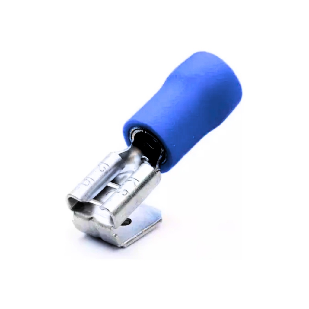 Terminal Rápido Doble Macho-Hembra Aislado – 14-16 AWG Azul (100 und)