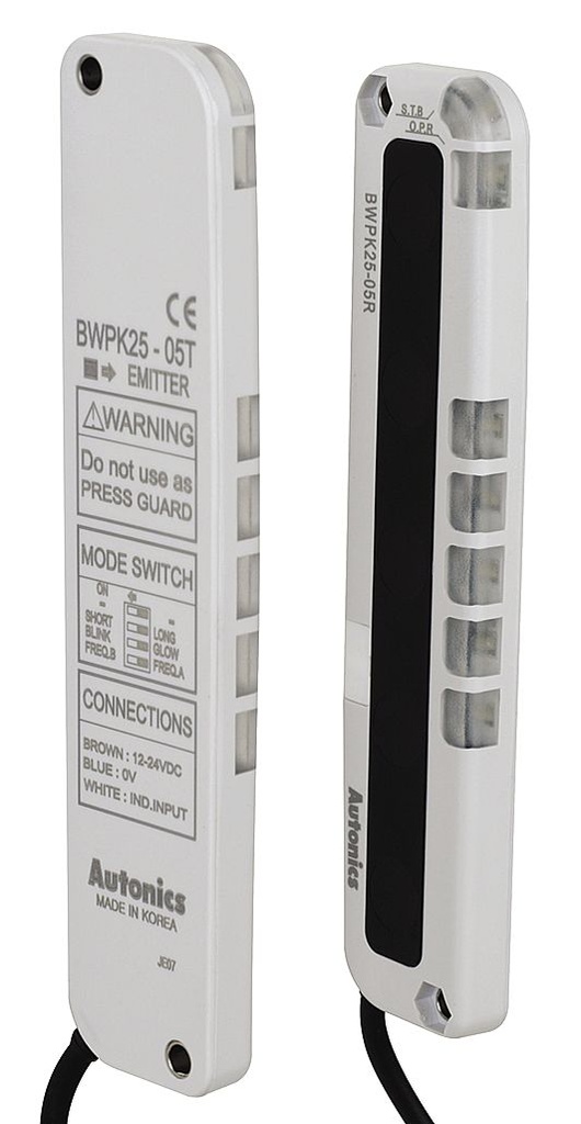 Sensor de Area Tipo Barrera Seguridad NPN NA, Detec. de 0,1 a 3 m, 12-24VCC