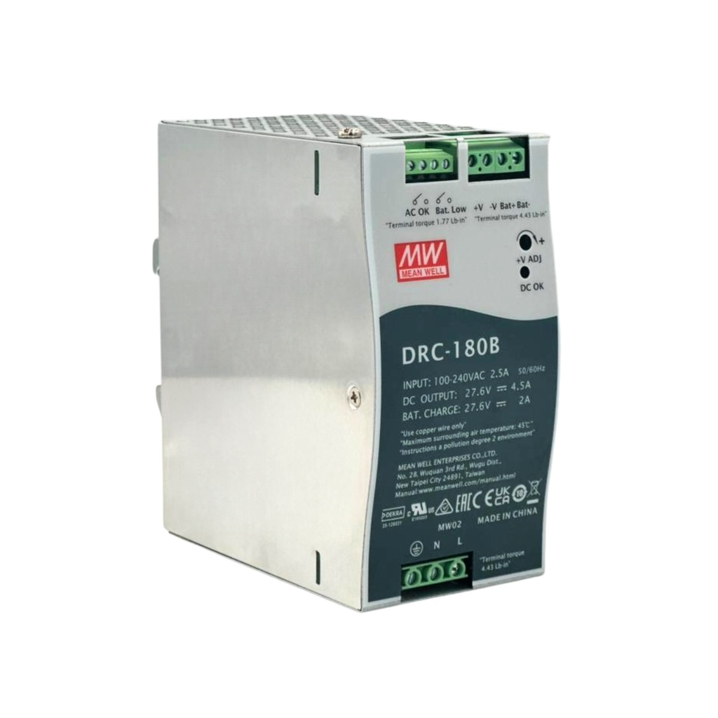 Fuente DIN Rail 180W 27.6VDC 4.5A con Función UPS (PFC)