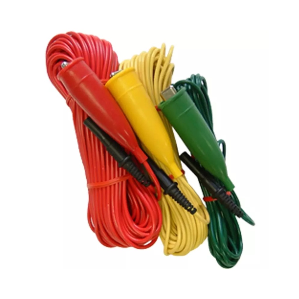 Juego cable p/telurómetro verde/amarillo/rojo 5/10/20mts compat. 4102A, 4102AH, 4105A, 4105AH, 6018