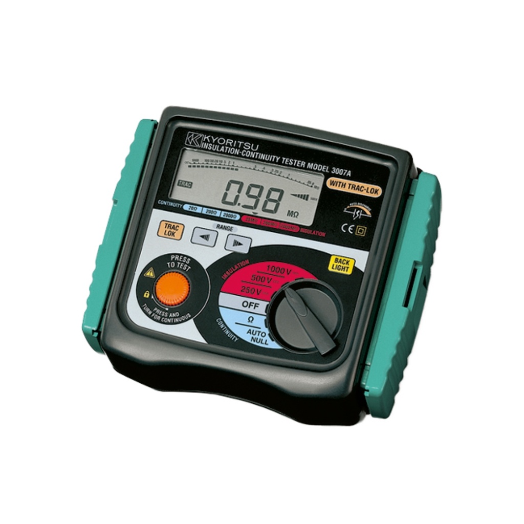 Megohmetro digital 250/500/1000V 2000MΩ CAT III 300V c/pantalla iluminada