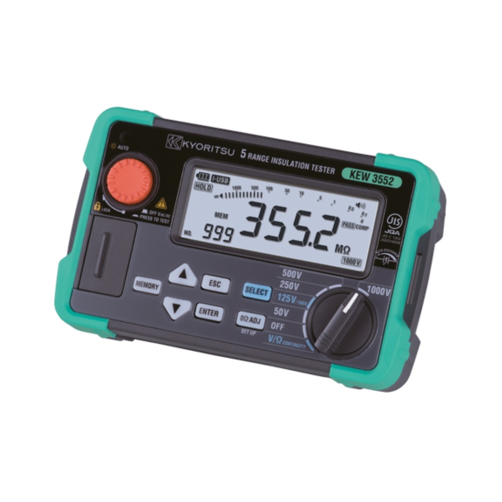 Megohmetro digital 50/100/125/250/500/1000V 4000MΩ CAT. III 600V/CAT. IV 300V c/bluetooth USB