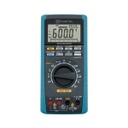 Multimetro digital 10A-AC/DC 1KV-AC/DC, Hz, T°, 60MΩ, capacitancia, diodo, continuidad, memoria, USB, CAT IV 600V TRMS