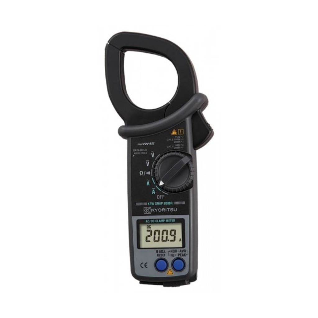 Pinza amperimétrica 2KA-AC/DC, 750VAC/1KVDC, Hz, 4kΩ, continuidad, Ø55mm CAT IV 600V TRMS