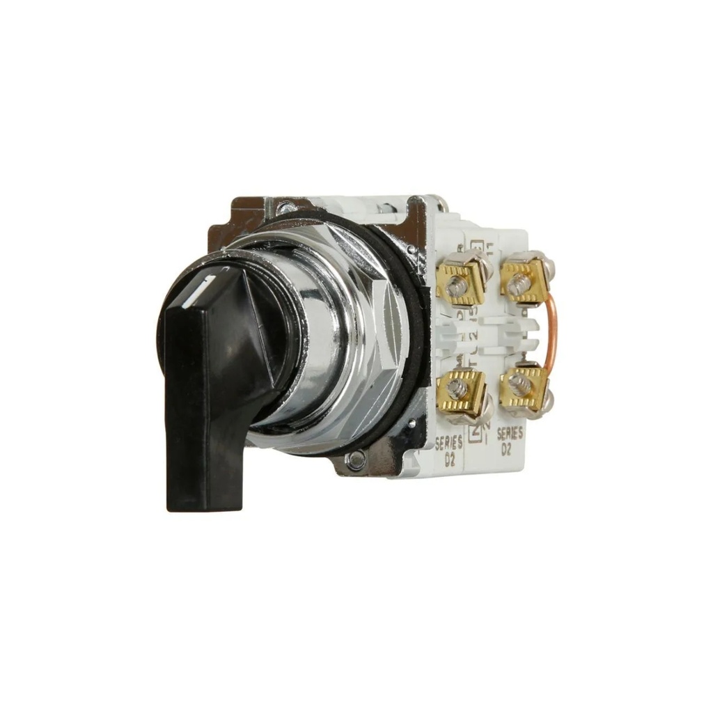 Selector 3 posiciones fijas de maneta larga 30.5mm 2NA+2NC