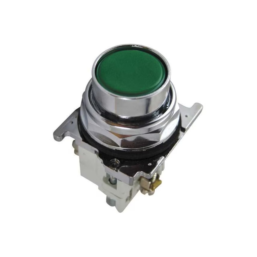 Pulsador rasante verde 30.5mm 1NA