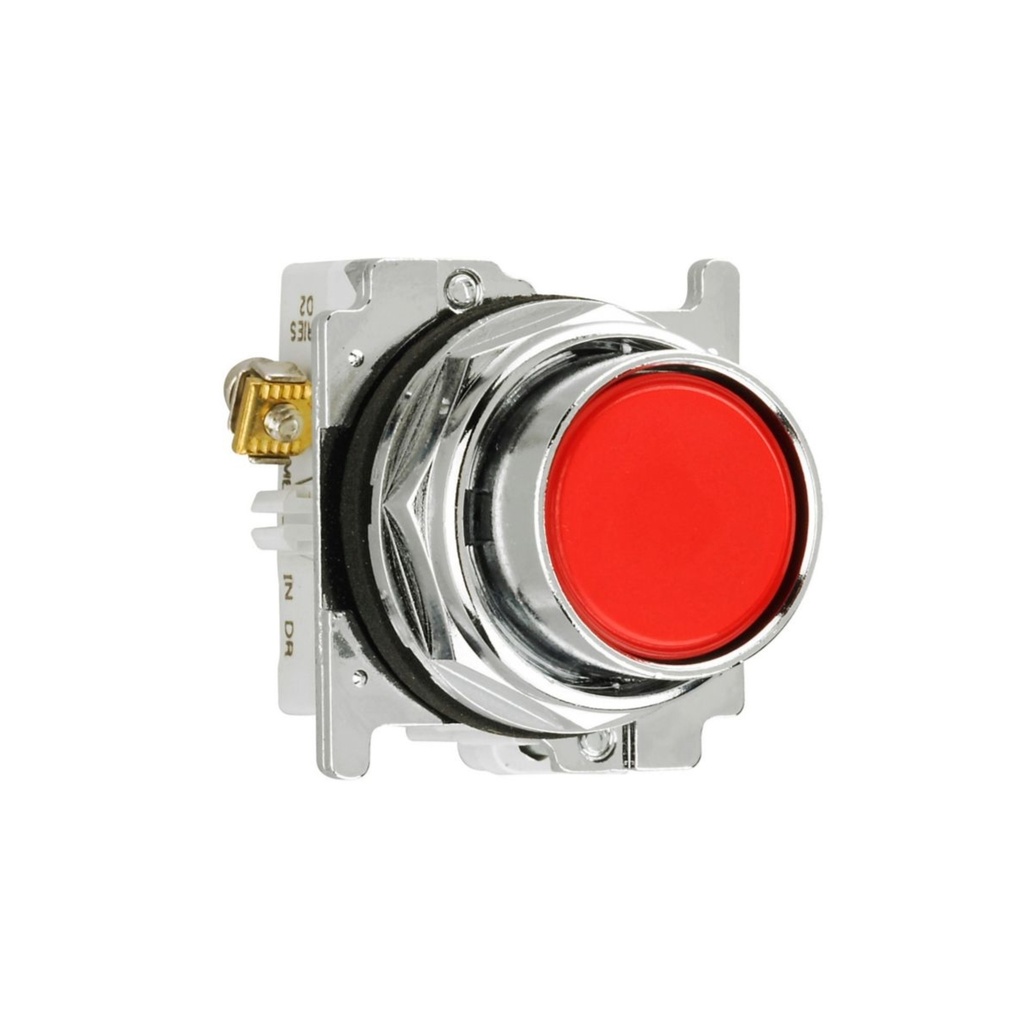 Pulsador rasante rojo 30.5mm 1NC