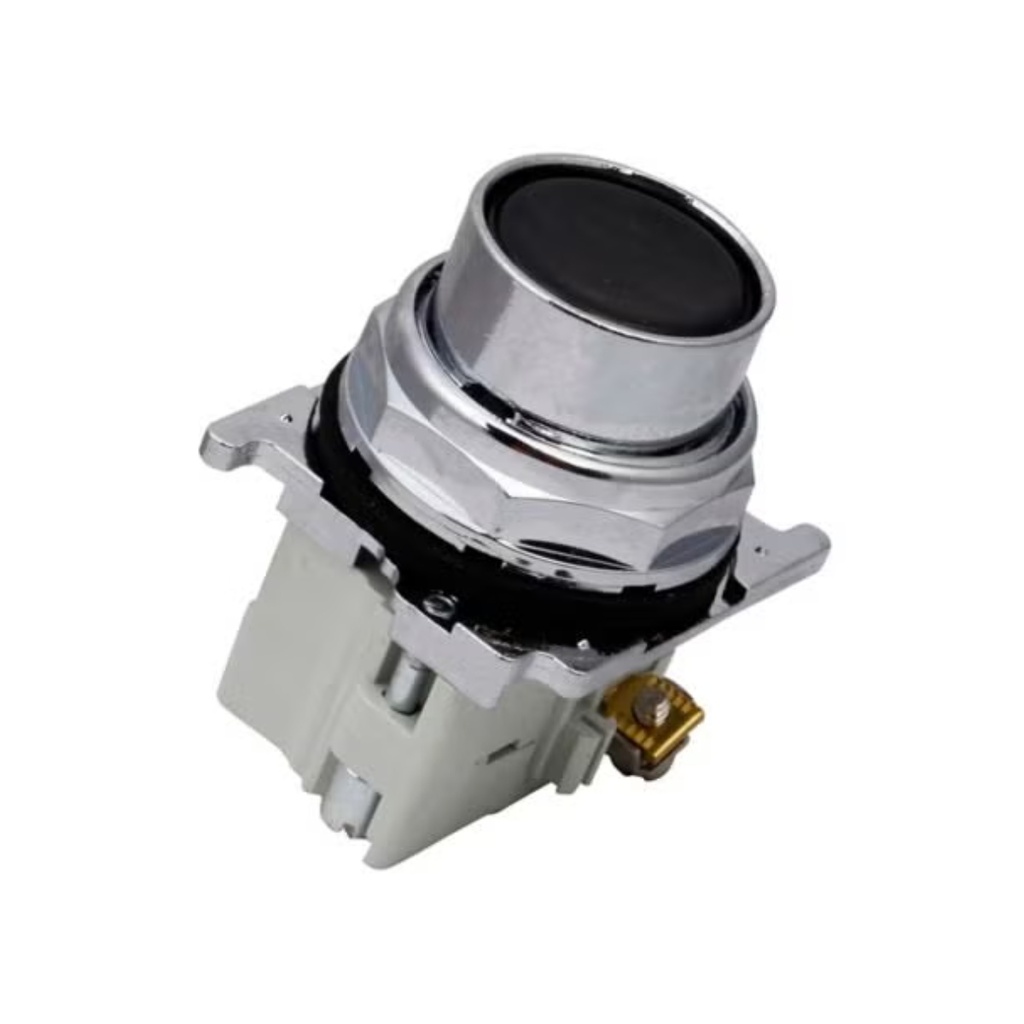 Pulsador rasante negro 30.5mm 1NA