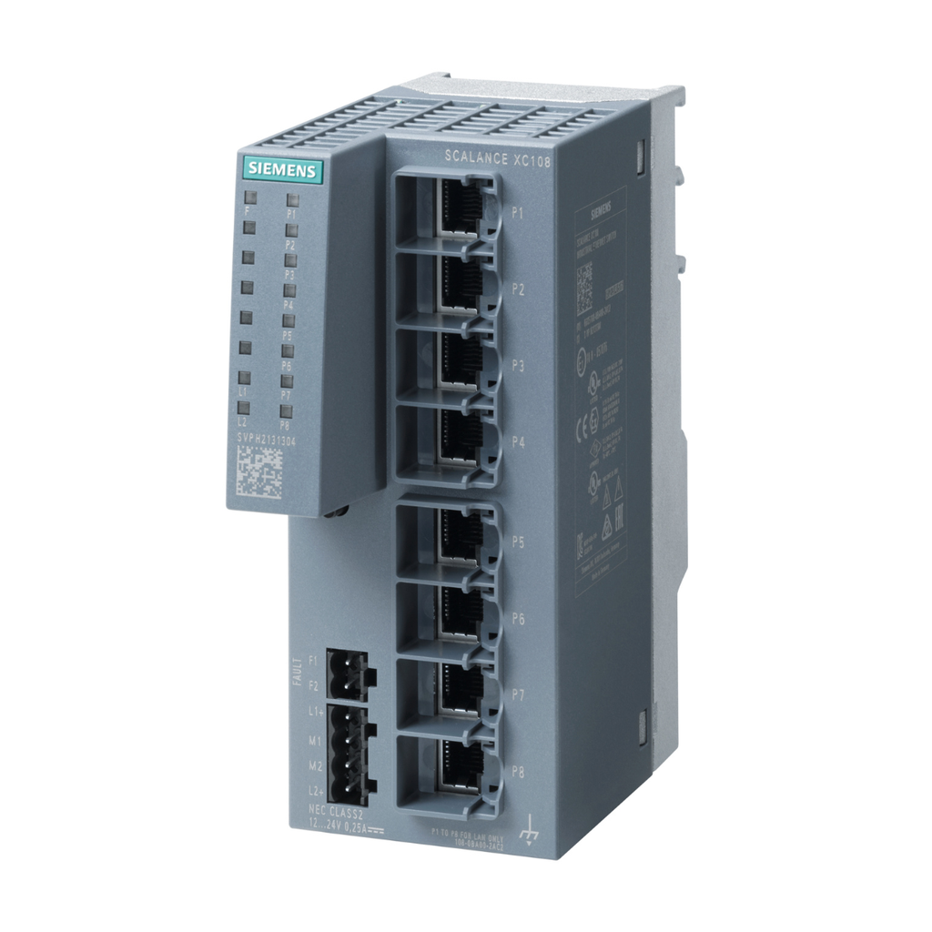 Switch Industrial SCALANCE XC108 - 8 Puertos RJ45 10/100 Mbps - 24V DC