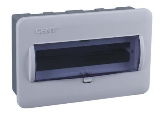 Tablero plástico empotrable c/puerta fumé 5 polos s/tierra IP30