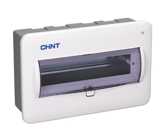 Tablero plástico empotrable c/puerta fumé 8 polos s/tierra IP30