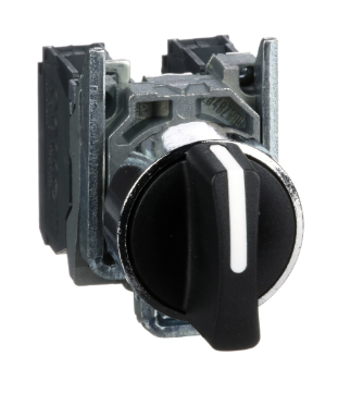 Selector Maneta Corta 3Posic Metal Negro Ø22Mm 2Na Harmony 