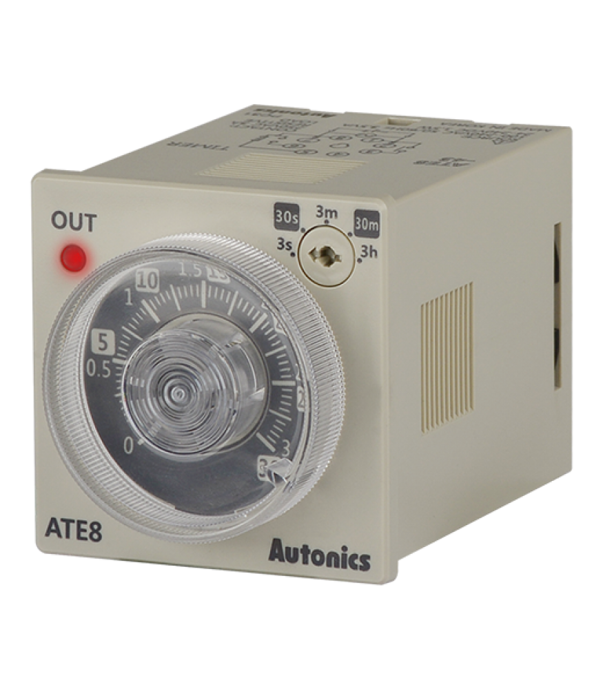 Temporizador Analogico 30S-30M-3H, 100-240VCA/24-240VCC, 48x48mm