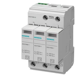 Descargador de Sobretensiones Tipo 2 Clase C Uc 350V – Módulo de Protección Enchufable 3 Polos, Conexionado 3+0 para Sistemas CNC