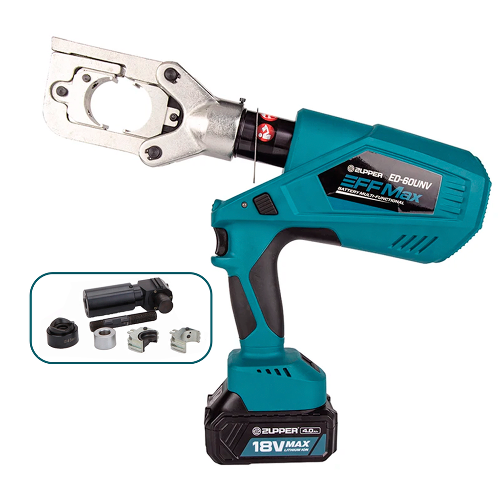 Prensa Hidraulica A Bateria Universal Crimpado 16-300mm² Corta Y Sacabocado