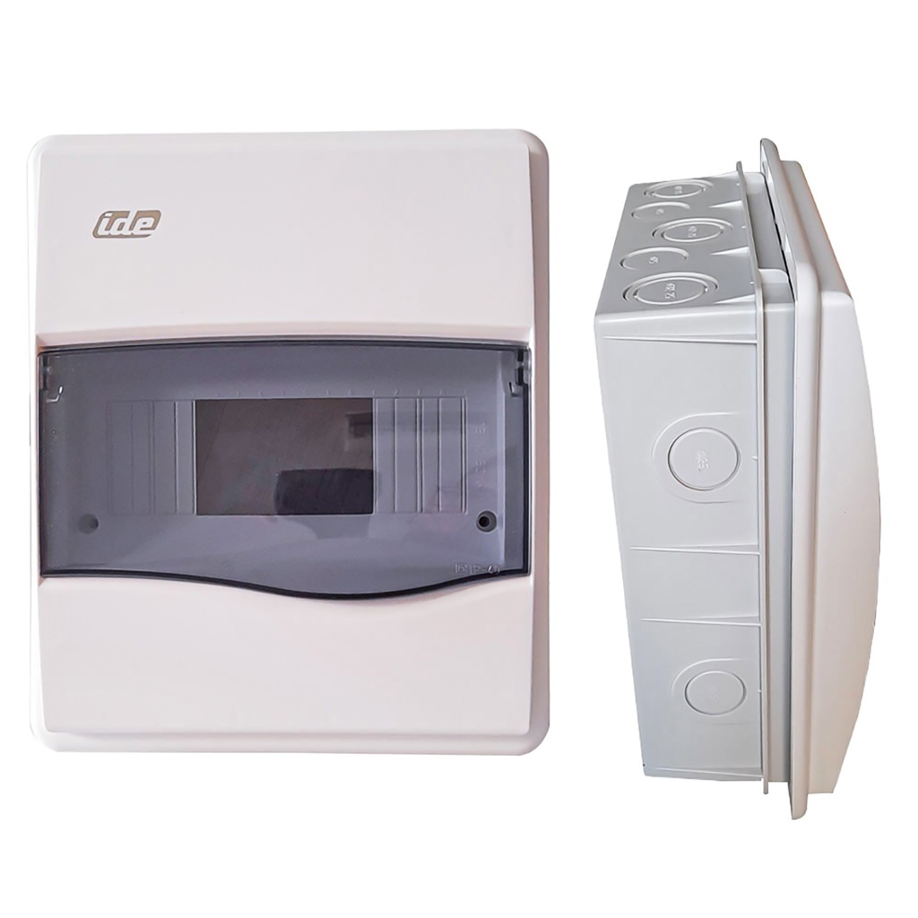 Tablero libre halógeno empotrable c/puerta fumé 8 polos IP40 IK08