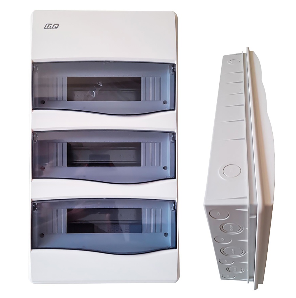 Tablero libre halógeno empotrable c/puerta fumé 36 polos s/tierra IP40 IK08