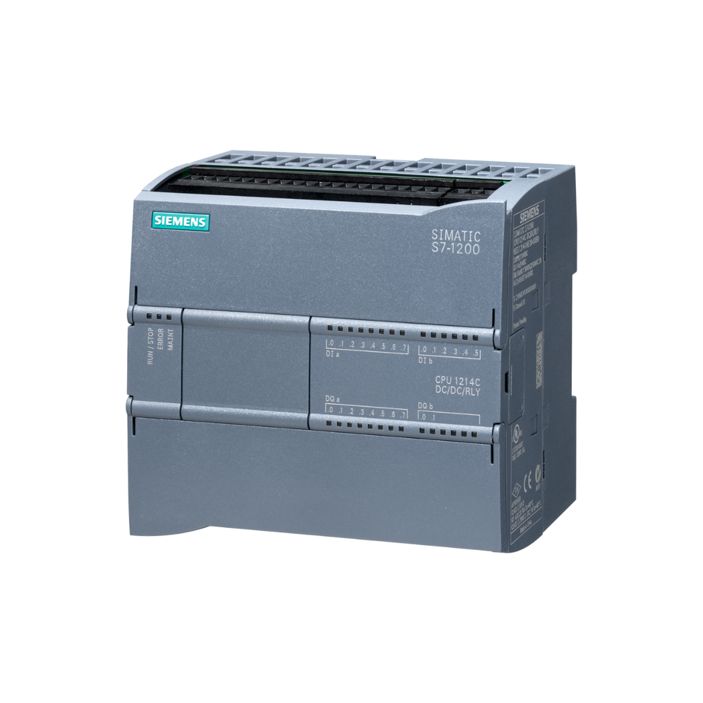 Simatic S7-1200, Cpu 1214C, Cpu Compacta, Dc/Dc/Reles, E/S Integradas: 14 Di 24Vdc; 10 Do Reles 2A; 2 Ai 0 - 10V Dc, Ali